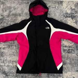 The North Face Kids' Pink and Black Winter Coat